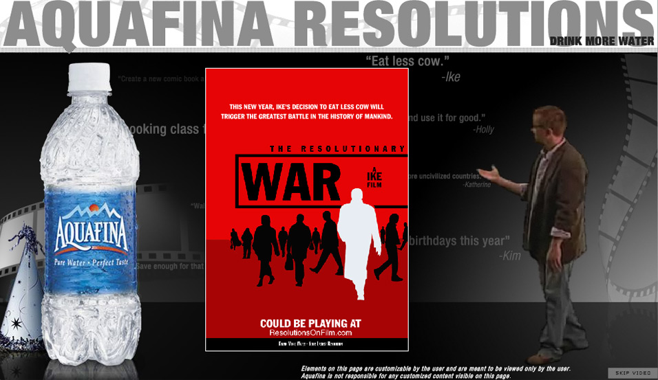 Aquafina: Resolutions on Film: customized poster