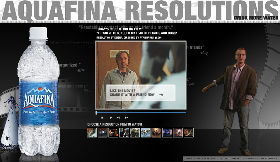 Aquafina: Resolutions on Film: share movie with friends
